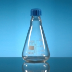 Erlenmeyer Flask, Screw Cap, Borosilicate Glass