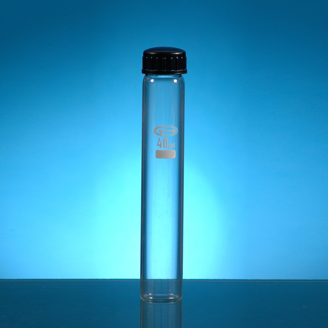 Tube, Culture Tube, Flat Bottom, Clear, Glassco, Capacity 10ml, Borosilicate Glass 3.3