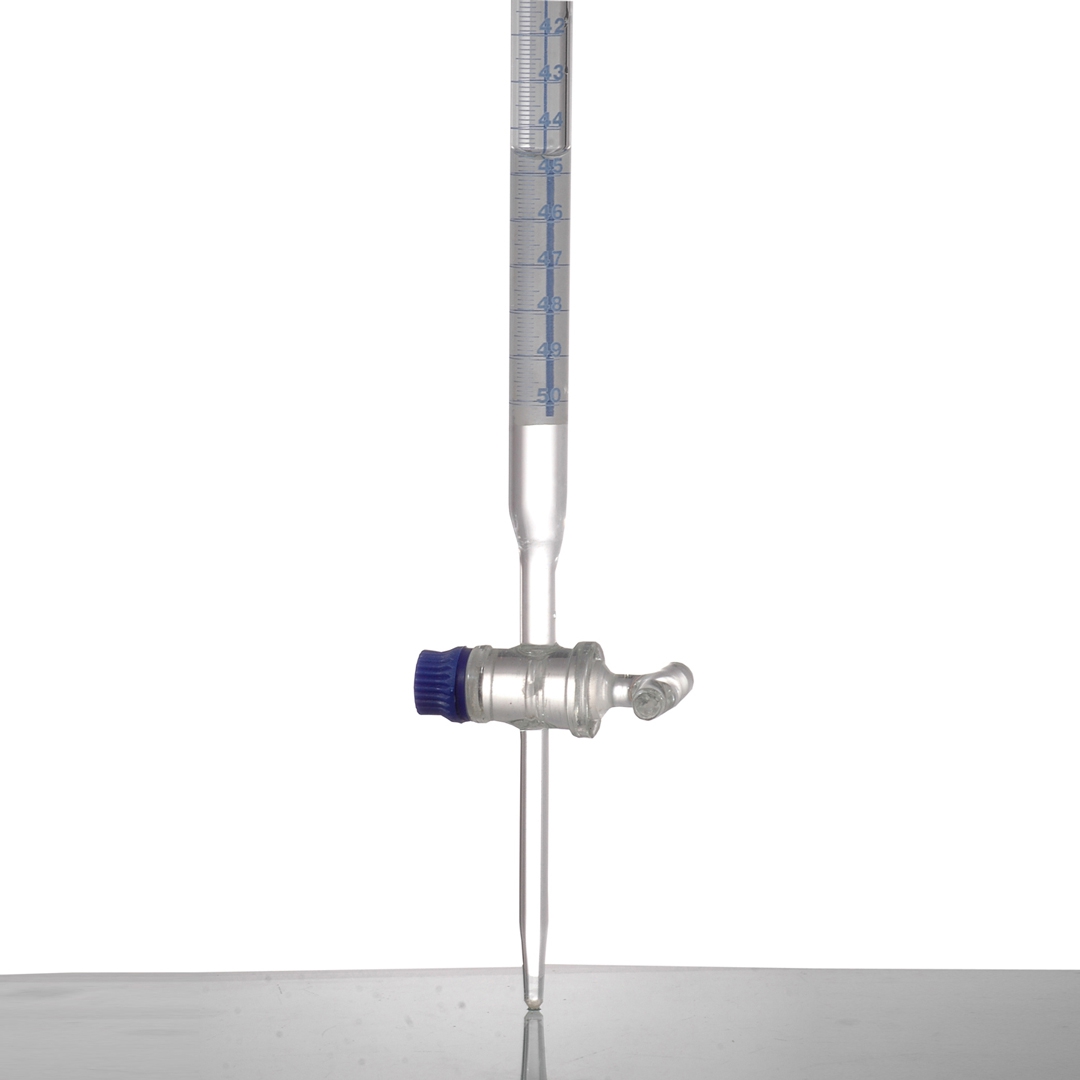 Burette, Schellbach, Class AS, Clear, Glass Stopcock, Individual Work Certificate, Glassco, Capacity 10ml, Borosilicate Glass 3.3