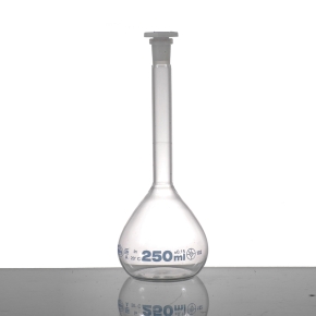 Jointed Glassware, Flask, Volumetric Flask, Clear, Class A, PE Stopper, Batch Certificate, Capacity 10ml, Borosilicate Glass 3.3