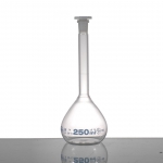 Volumetric Flask, Class A, PE Stopper, Batch Certificate, Borosilicate Glass