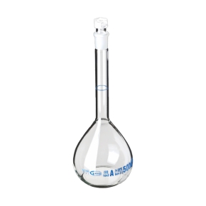 Jointed Glassware, Flask, Volumetric Flask, Clear, Class A, Hollow Glass Stopper, Batch Certificate, Capacity 200ml, Borosilicate Glass 3.3