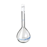 Volumetric Flask, Class A, Hollow Glass Stopper, Batch Certificate, Borosilicate Glass