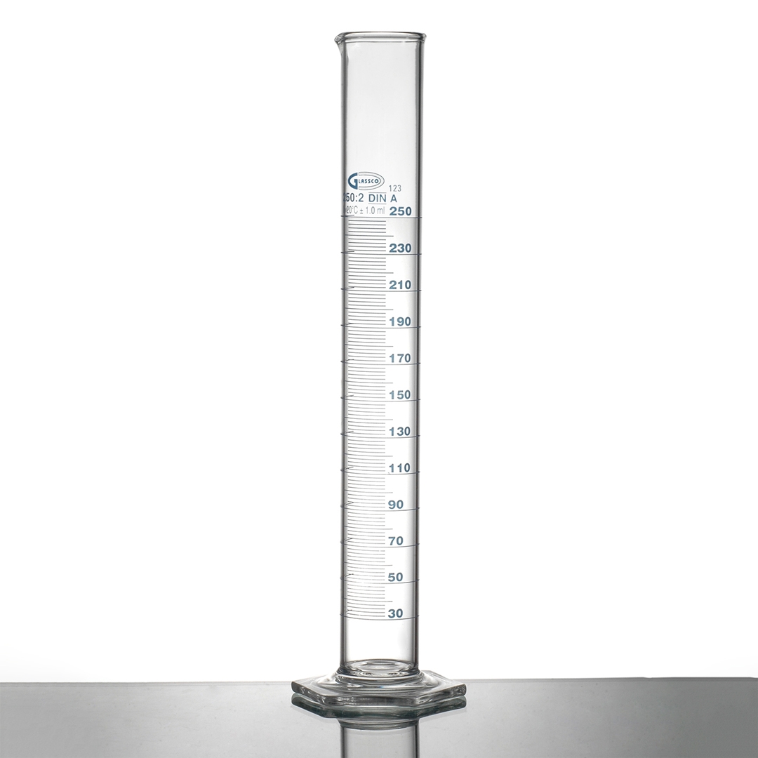 Measuring Cylinder, Low Form, Class B, Hexagonal Base, Capacity 10ml, Durable And Reusable, Borosilicate Glass 3.3