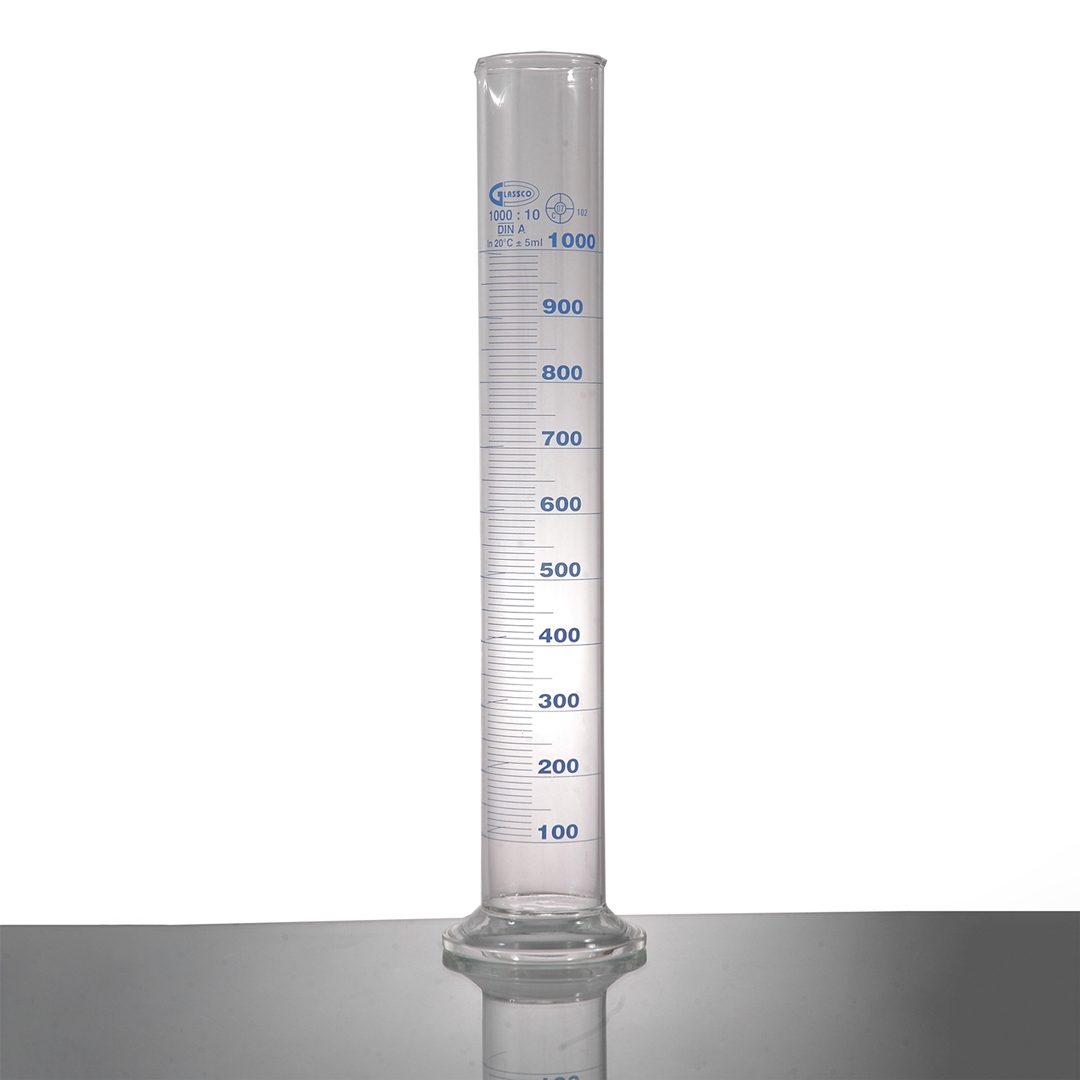 Measuring Cylinder 10ml, Hex Base, Class A With Lot Certificate, USP Standards, Glassco