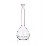 Flasks, Volumetric, Class B, Amber, Plastic Stopper, Borosilicate Glass 3.3