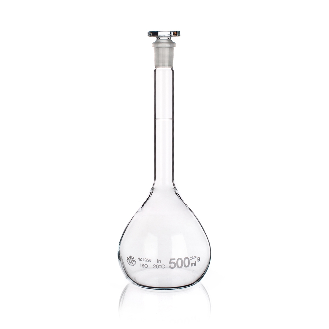 Jointed Glassware, Flask, Volumetric Flask, Clear, Class B, Glass Stopper, Capacity 250ml, Borosilicate Glass 3.3