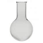 Flask, Round Bottom, Narrow Neck, With Rim, Borosilicate Glass 3.3