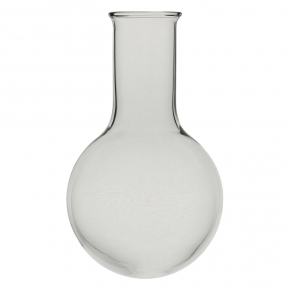 Flask, Round Bottom, Narrow Neck, With Rim, Borosilicate Glass 3.3
