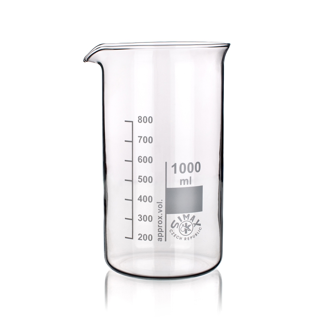 Beaker, Tall Form, Spouted, Capacity 800ml, Outer Diameter 90mm, Height 175mm