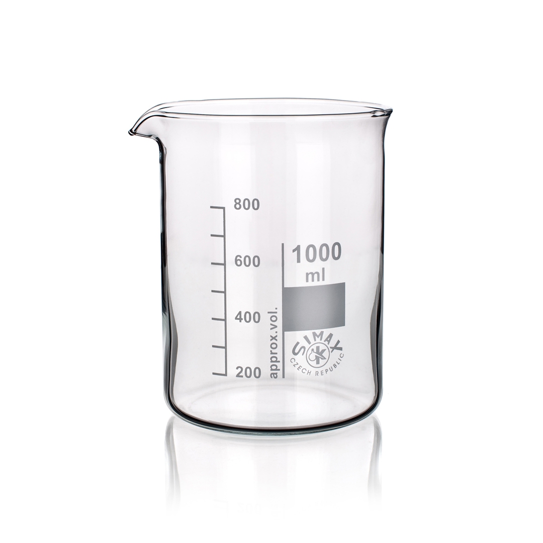 Beaker, Low Form, Spouted, Capacity 400ml, Outer Diameter 80mm, Height 110mm