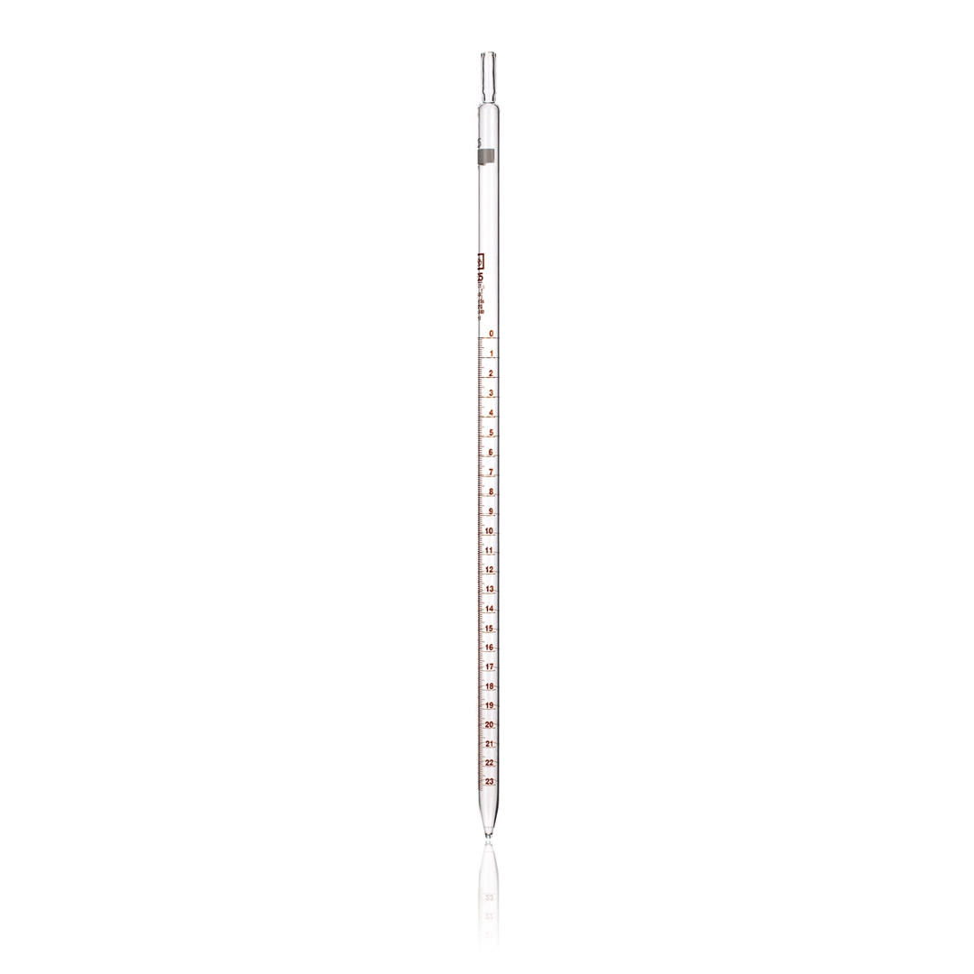 Pipette, Graduated, Qualicolor, Class AS, Capacity 5ml, Colour Blue, Divisions 0.1ml