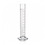 Measuring Cylinder, Class B, White Graduations, Hexagonal Base, Borosilicate Glass