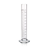 Measuring Cylinder, Class B, White Graduations, Hexagonal Base, Capacity 5ml, Tolerance 0.1ml, Divisions 0.1ml, Outer Diameter Top 12.9mm, Height 115mm