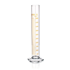 Measuring Cylinder, Brown Graduations, Capacity 5ml, Tolerance 0.1ml, Divisions 0.1ml, Outer Diameter Top 12.9mm, Height 115mm
