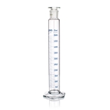Measurign Cylinder, Class A, Glass Stopper, Blue Graduations, Capacity 500ml, Tolerance 2.5ml, Divisions 5ml, Outer Diameter 53.2mm, Height 380mm, Joint Size 34/35