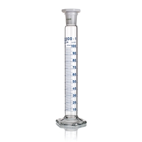 Measuring Cylinder, Class B, Plastic Stopper, White Graduations, Capacity 5ml, Borosilicate Glass 3.3