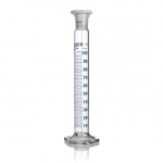 Measuring Cylinder, Class B, Plastic Stopper, White Graduations, Borosilicate Glass