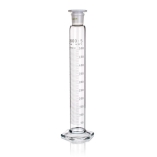 Measuring Cylinder, Class B, Glass Stopper, White Graduations, Borosilicate Glass