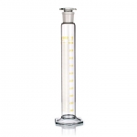 Measuring Cylinder, Class B, Glass Stopper, Brown Graduations, Borosilicate Glass