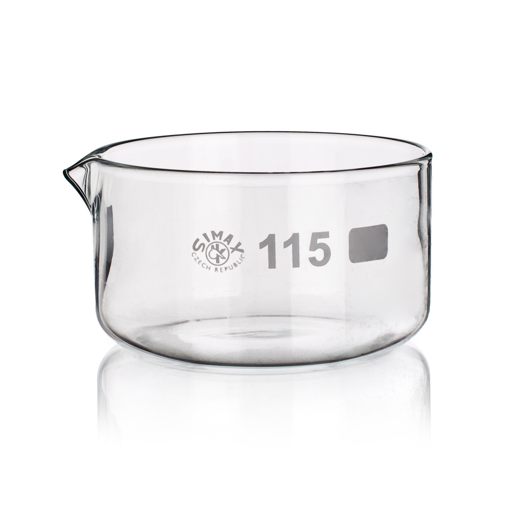 Dish, Crystallising Dishes, Spouted, Simax, Capacity 15ml, Outer Diameter 40mm, Height 25mm, Borosilicate Glass 3.3