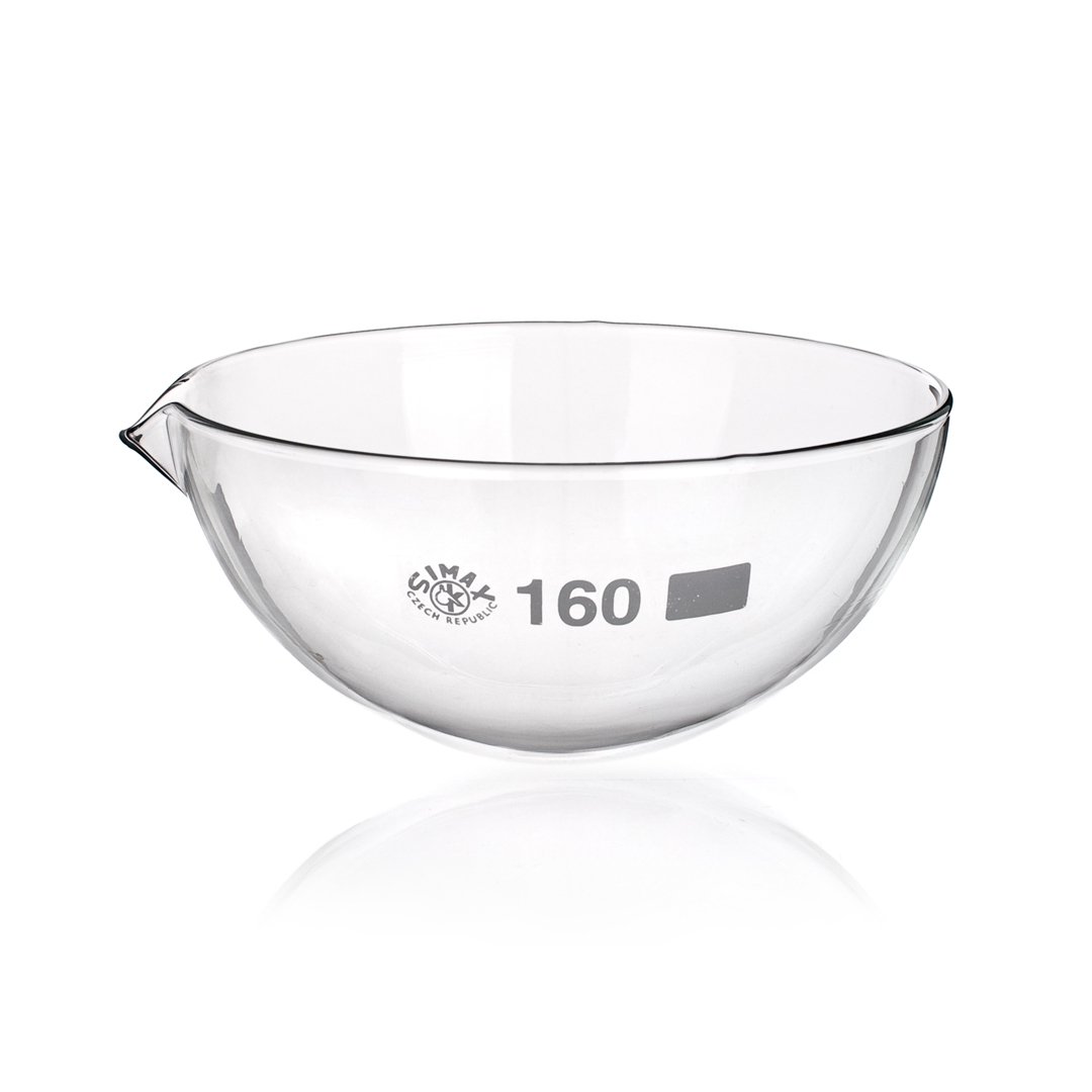 Evaporating Dishes, Round Bottom, Spouted, Capacity 15ml, Outer Diameter 51mm, Height 22mm