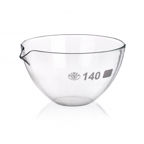 Evaporating Dishes, Flat Bottom, Spouted, Capacity 90ml, Outer Diameter Top 80mm, Outer Diameter Bottom 35mm, Height 45mm