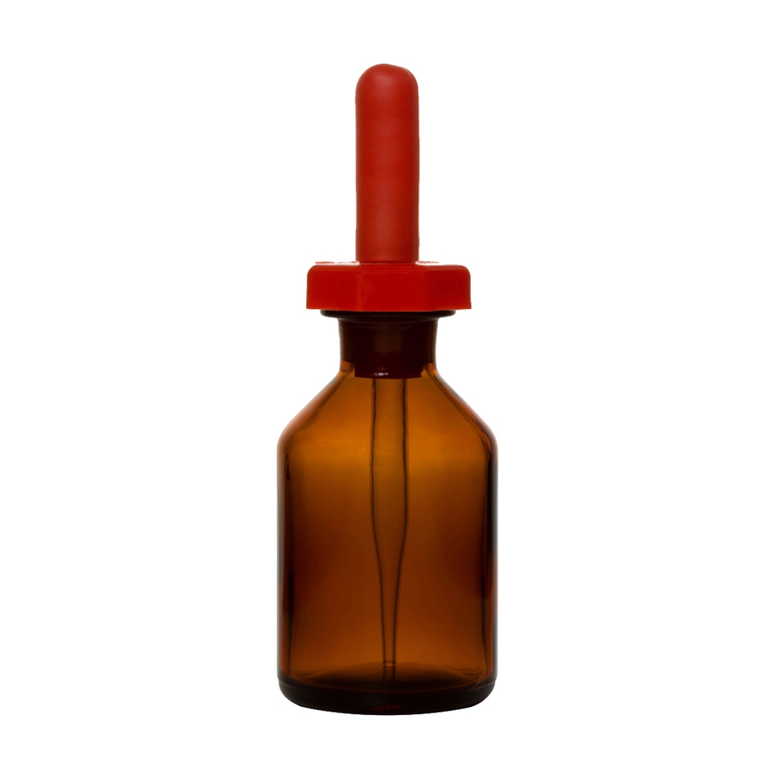 Bottle, Dropping Bottle, Amber, Complete With Dropper, Capacity 100ml, Glass