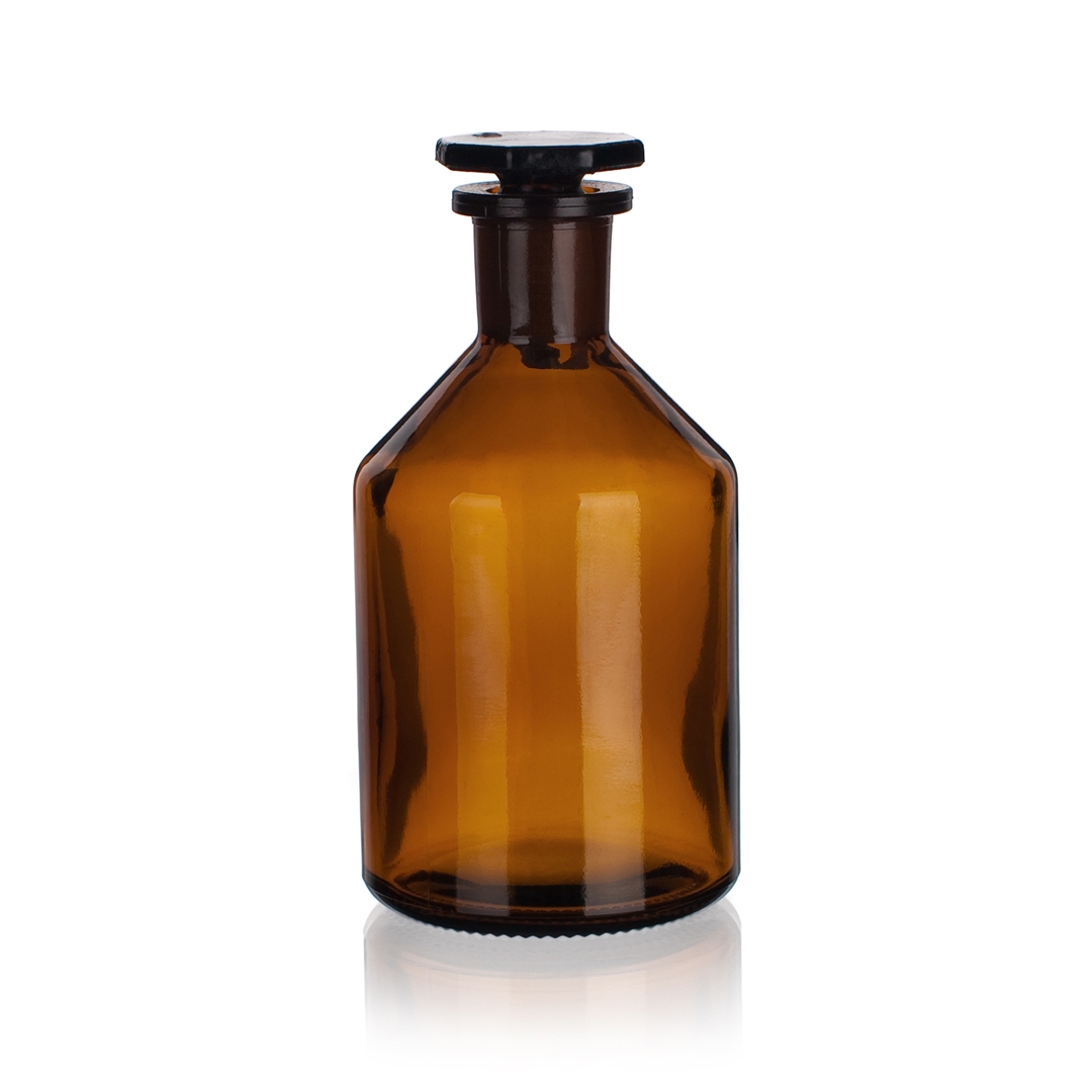 Reagent Bottle, Narrow Mouth, Amber, Capacity 50ml, Outer Diameter 51.5mm, Height 103mm, Joint Size 14/23