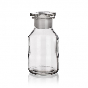 Reagent Bottle, Wide Mouth, Glass Stopper, Capacity 500ml, Outer Diameter 85mm, Height 162mm, Joint Size 45/27