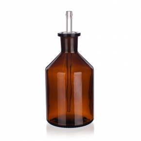 Dropping Bottle, Amber, Ground Joint, Capacity 50ml, Outer Diameter 41.5mm, Overall Height 107mm, Height 77mm, Joint Size 14/15