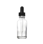 Bottle, Dropping Bottle, Clear, Black Dropper, Glass