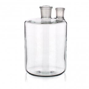 Woulff Bottle, Two Neck, Capacity 15000ml, Outer Diameter 260mm, Height 420mm, Joint Size 50/42, Joint Size 29/32