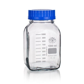 Bottle, Reagent Bottle, Square, Clear, Capacity 5000ml, Borosilicate Glass 3.3