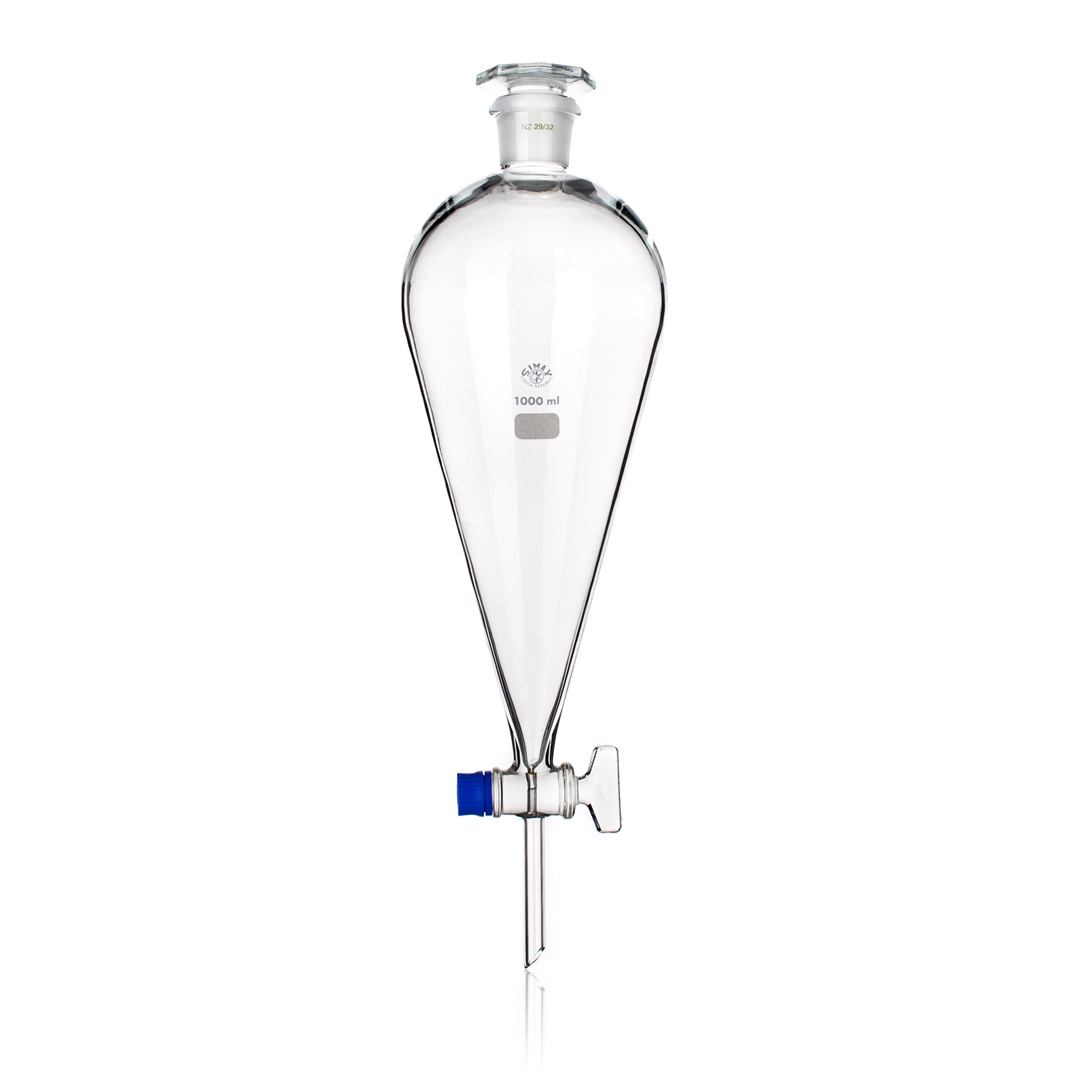 Funnel, Separatory, Gilson, Capacity 250ml, Stem Diameter 9mm, Height 70mm, Bore Size 2mm, Joint Size 29/32