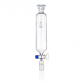 Funnel, Separatory, Cylindrical, Glass Stopper, No Graduations, Capacity 500ml, Joint Size 29/32, Joint Size 29/32, Height 65mm, Bore Size 4mm