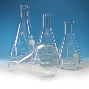 Flask, Conical Flask, Vertical Baffles, Capacity 250ml, Borosilicate Glass, Durable And Reusable, Borosilicate Glass 3.3
