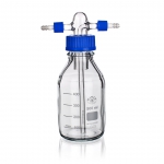 Dreschel Bottle, Complete, Cap, Borosilicate Glass