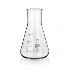 Flask, Erlenmeyer, Wide Neck, Capacity 1000ml, Outer Diameter Bottom 131mm, Inner Diameter Top 50mm, Height 220mm