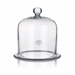 Bell Jar, Ground Flange, Knob, Borosilicate Glass