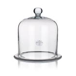 Bell Jar, Ground Flange, Knob, Borosilicate Glass