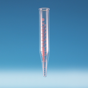 Tube, Centrifuge Tube, Conical, Graduated, Clear, Simax, Capacity 15ml, Borosilicate Glass 3.3