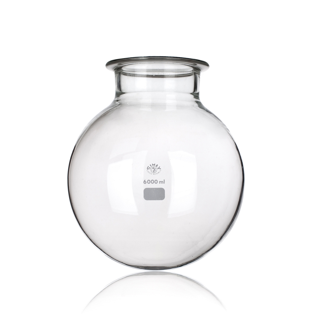 Jointed Glassware, Flask, Round Bottom Flask, Clear, DN100, Capacity 4000ml, Borosilicate Glass 3.3