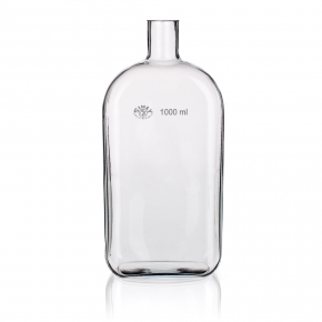 Culture Flasks, Roux, Central Neck, Capacity 450ml, Length 95mm, Length 42mm, Height 195mm, Outer Diameter 30mm