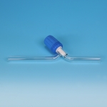 Stopcock, PTFE Needle Valve, Straight, Borosilicate Glass