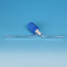 Stopcock, PTFE Needle Valve, Straight, Bore 0-3mm, Borosilicate Glass