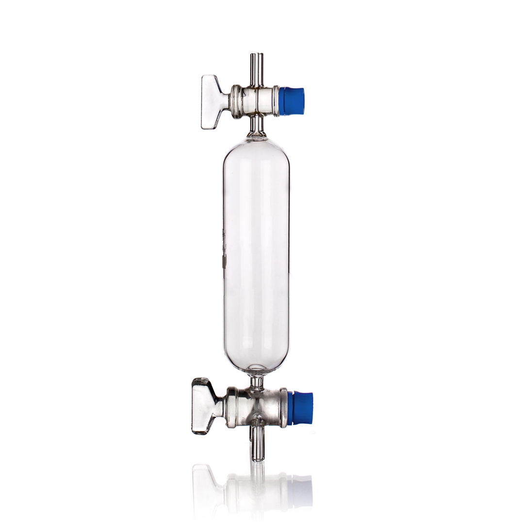 Tube, Gas Collecting Tube, Straight Bore Stopcock and Three Wat Stopcock, Clear, Simax, Capacity 250ml, Borosilicate Glass 3.3