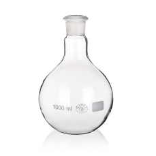 Flask, Flat Bottom, Jointed, Capacity 1000ml, Outer Diameter 131mm, Height 200mm, Joint Size 29/32