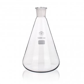 Flask, Conical, Jointed, Capacity 50ml, Outer Diameter 51mm, Height 85mm, Joint Size 14/23