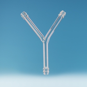 Adaptor, Y Shaped, Borosilicate Glass, 7mm